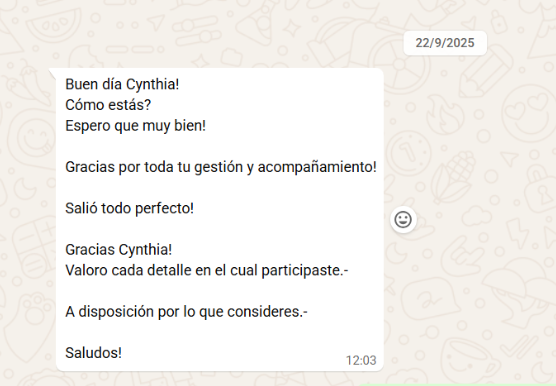 Captura de un mensaje de un cliente